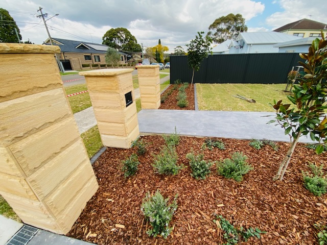 sandstone fence pillars